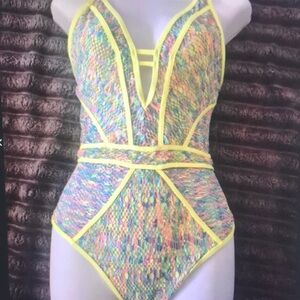 Multicolor Kids One Piece Swimsuit